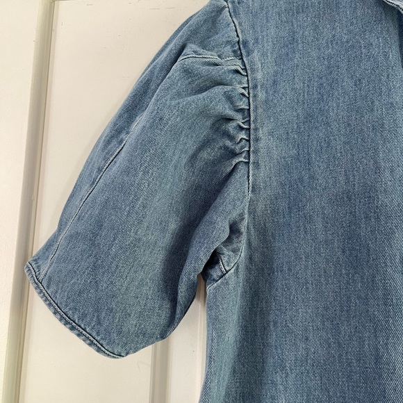 Stradivarius Denim Button Dress - L - Picture 2 of 3